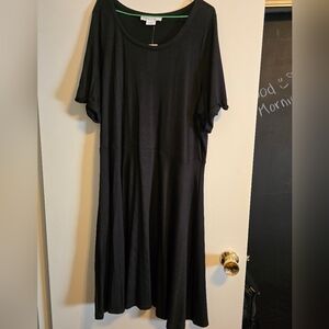 Additionelle, Size 1X Black Dropwaist Dress